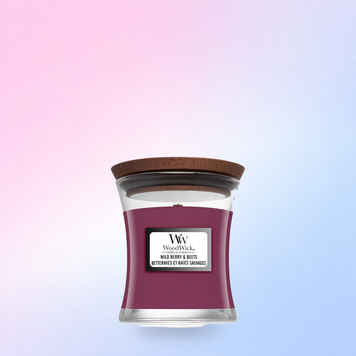 Ароматична свічка з дерев'яним гнітом Wild Berry & Beets Woodwick 85 g 5038581129891 фото