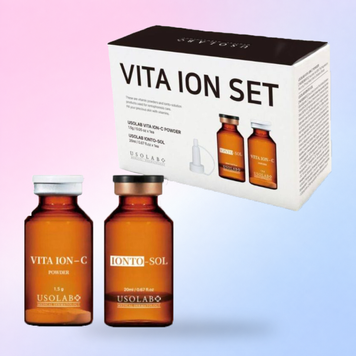 Освітлюючий, антиоксидантний та омолоджуючий набір Vita Ion-C Set Usolab 20 ml + 1,5 g 8809801697738 фото