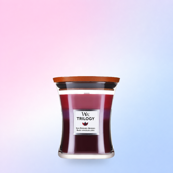 Ароматична свічка з дерев'яним гнітом Trilogy Sun Ripened Berries Woodwick 275 g 5038581054476 фото