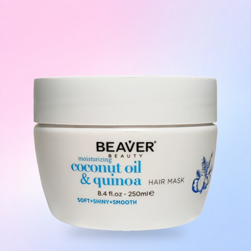 Зволожуюча маска для сухого і пористого волосся Beaver Mask Coconut Oil 250 ml 4021 фото