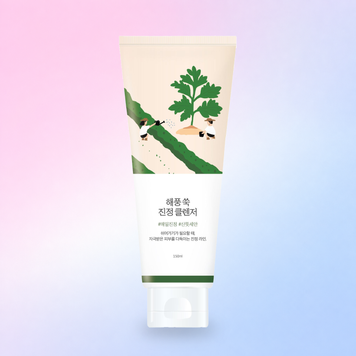 Заспокійлива очищуюча пінка з морським полином ROUND LAB Mugwort Calming Cleanser 150 ml 8809738593080 фото
