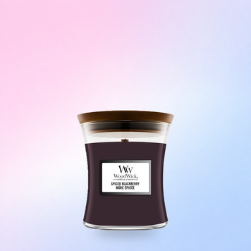 Ароматична свічка з дерев'яним гнітом Spiced Blackberry Woodwick 275 g 5038581058146 фото