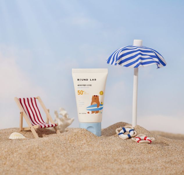 Дитячий сонцезахисний крем ROUND LAB Baby Mild Sunscreen 60 ml 5004 фото