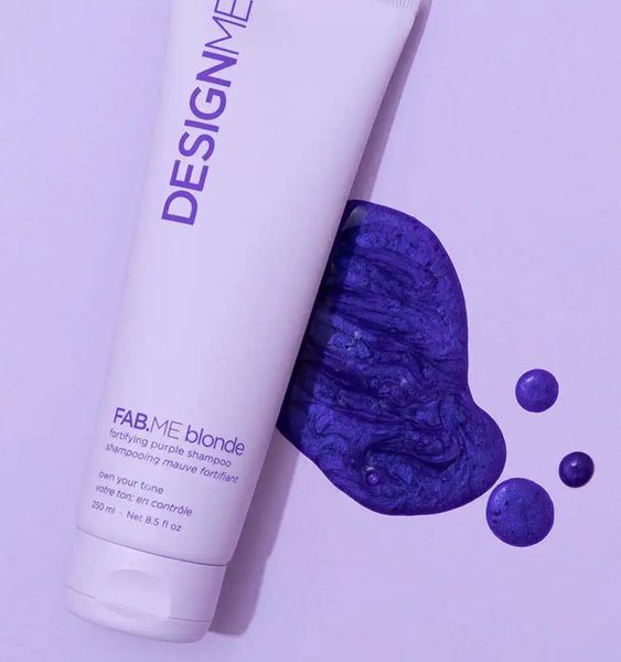 Зміцнювальний фіолетовий шампунь для блонду FAB.ME BLONDE FORTIFYING PURPLE SHAMPOO DESIGN.ME 250 ml 8029 фото