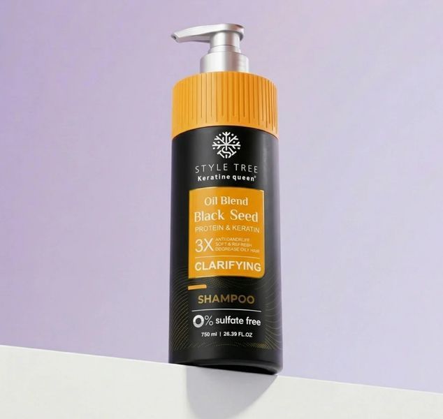Шампунь для жирного волосся з олією чорного кмину Keratine Queen 750 ml 3225 фото