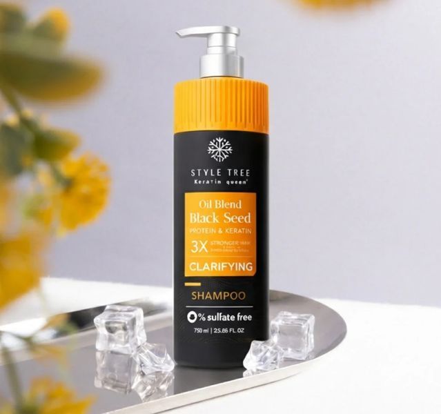 Шампунь для жирного волосся з олією чорного кмину Keratine Queen 750 ml 3225 фото