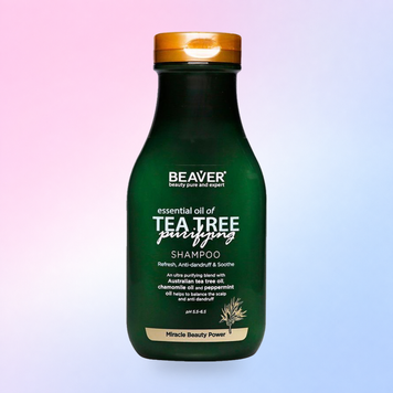 Шампунь для жирної шкіри голови Beaver Essential Oil of Tea Tree 350 ml 4005 фото