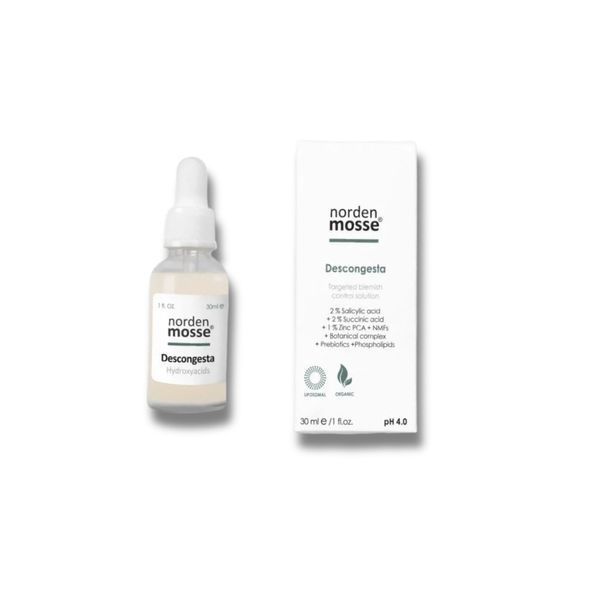 Сироватка для обличчя з саліциловою та бурштиновою кислотами Norden Mosse Descongesta 30 ml  9015 фото