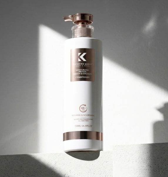 Кондиціонер для реконструкції пошкодженого волосся Keratine Queen 750 ml 3201 фото