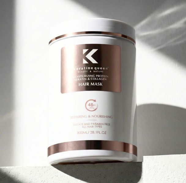 Маска для реконструкції пошкодженого волосся Keratine Queen 800 ml 3202 фото