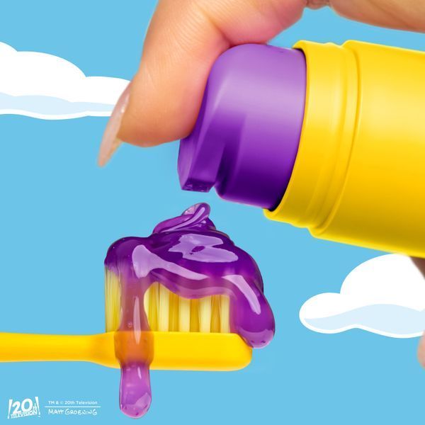 Зубна паста для м'якого відбілювання Hismile The Simpsons Purple Squishee Toothpaste 60g 93575485 фото