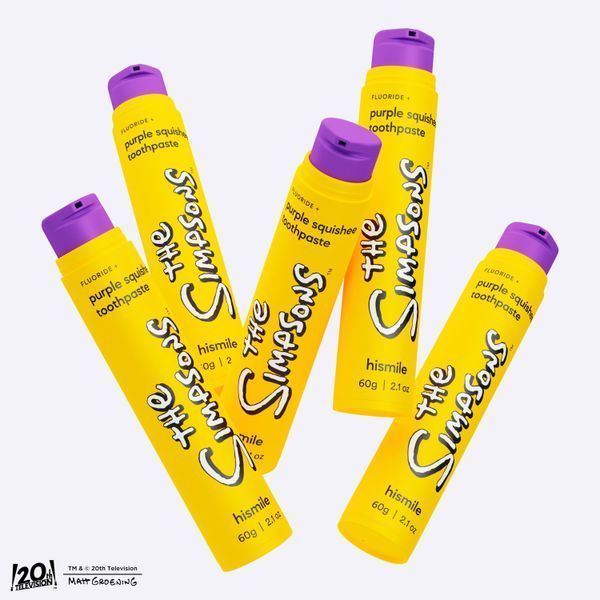 Зубна паста для м'якого відбілювання Hismile The Simpsons Purple Squishee Toothpaste 60g 93575485 фото
