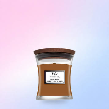 Ароматична свічка з дерев'яним гнітом Santal Myrrh Woodwick 85 g 5038581155869 фото